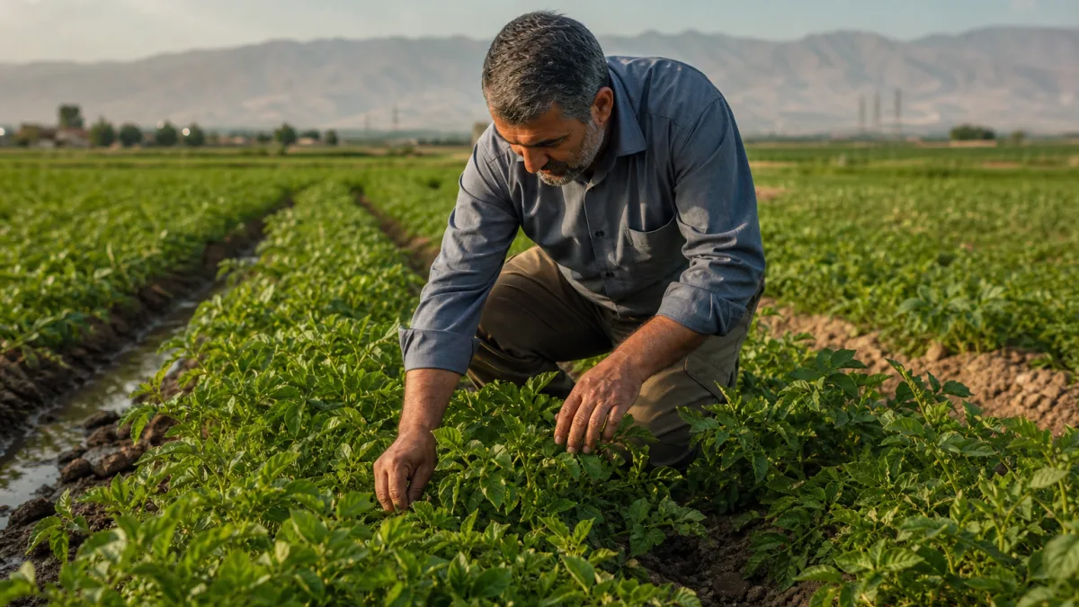 کاربرد نوار آبیاری قطره‌ای
